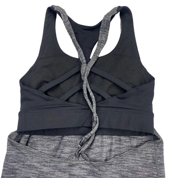 LULULEMON Twist and Toil Tank w/ Built In Bra Sz 4 Heathered Black - Picture 8 of 11